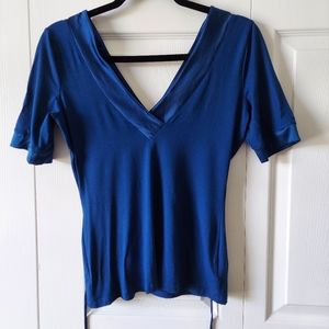Bebe V Neck blouse short sleeve Size-M